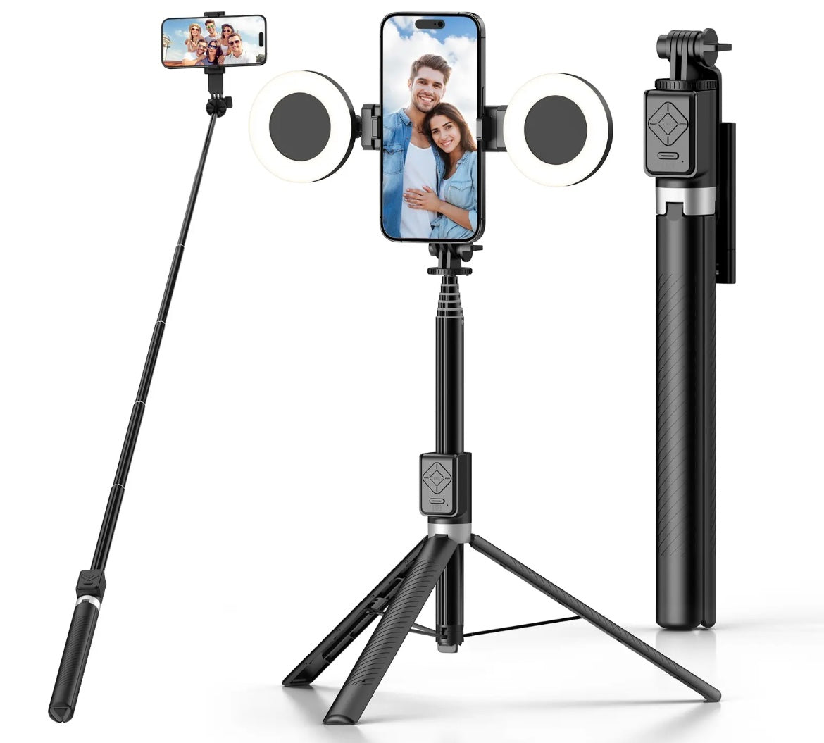 Flexible Tripod with Ring Light