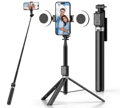 Flexible Tripod with Ring Light
