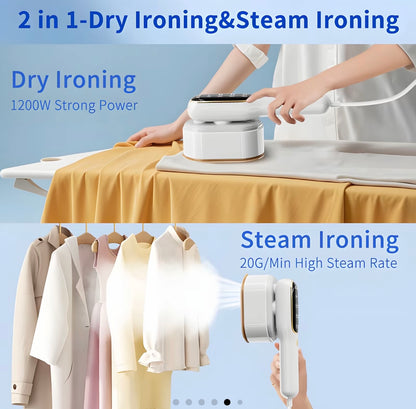 Portable 2-in-1 Steamer and Iron