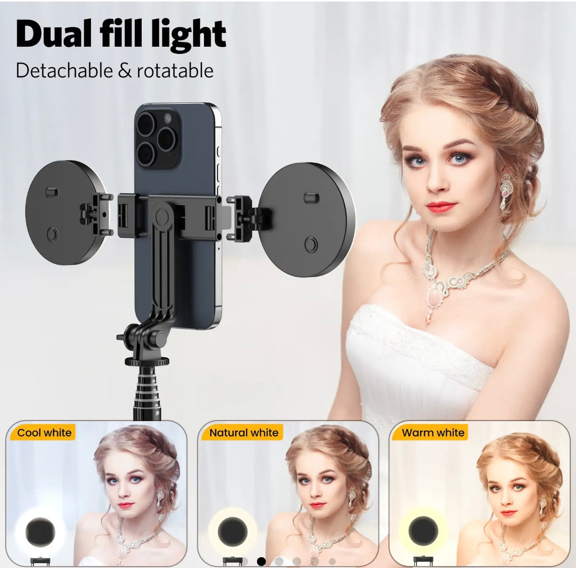 Flexible Tripod with Ring Light