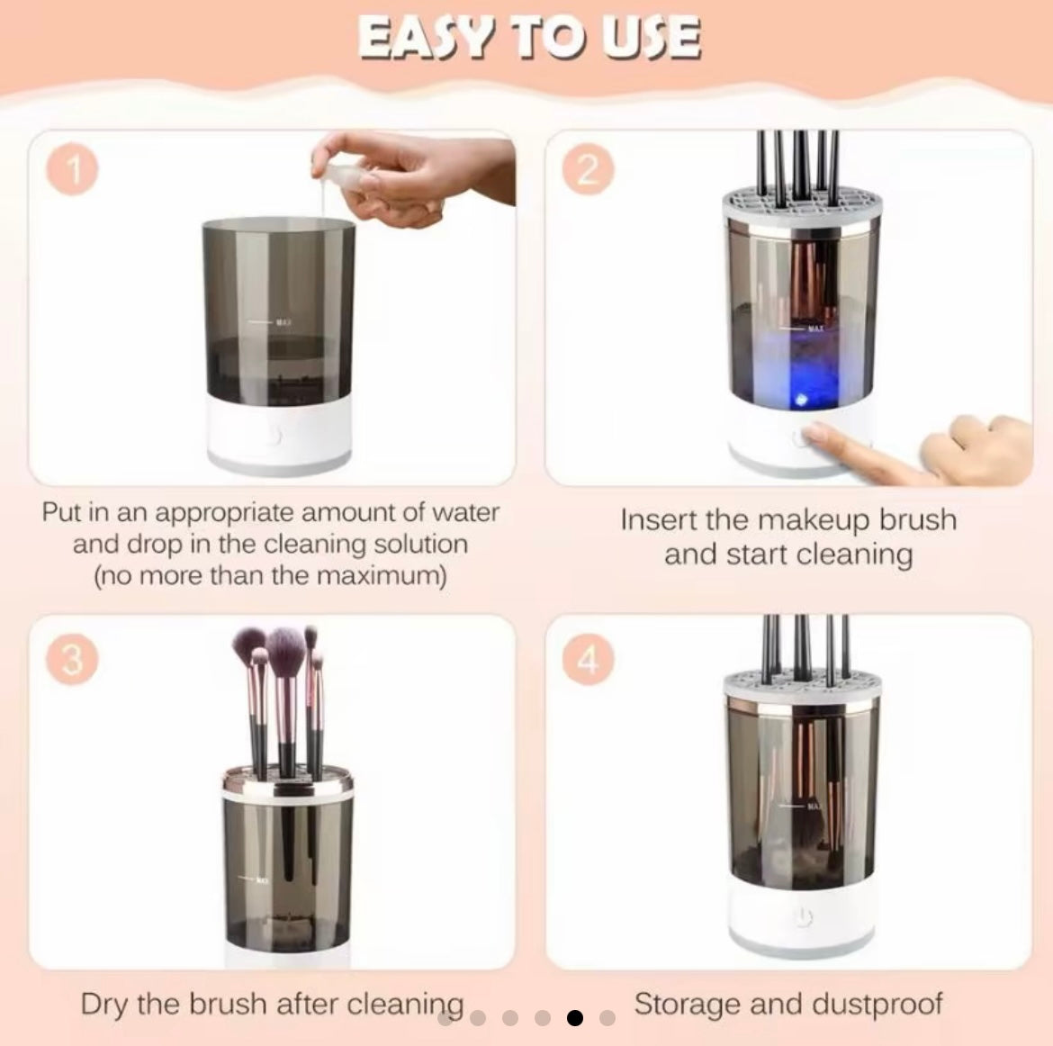 Portable Make-Up Brush Cleaner