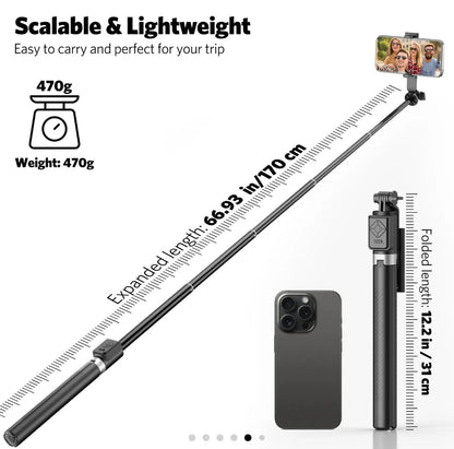 Flexible Tripod with Ring Light
