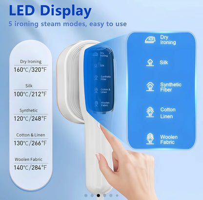Portable 2-in-1 Steamer and Iron