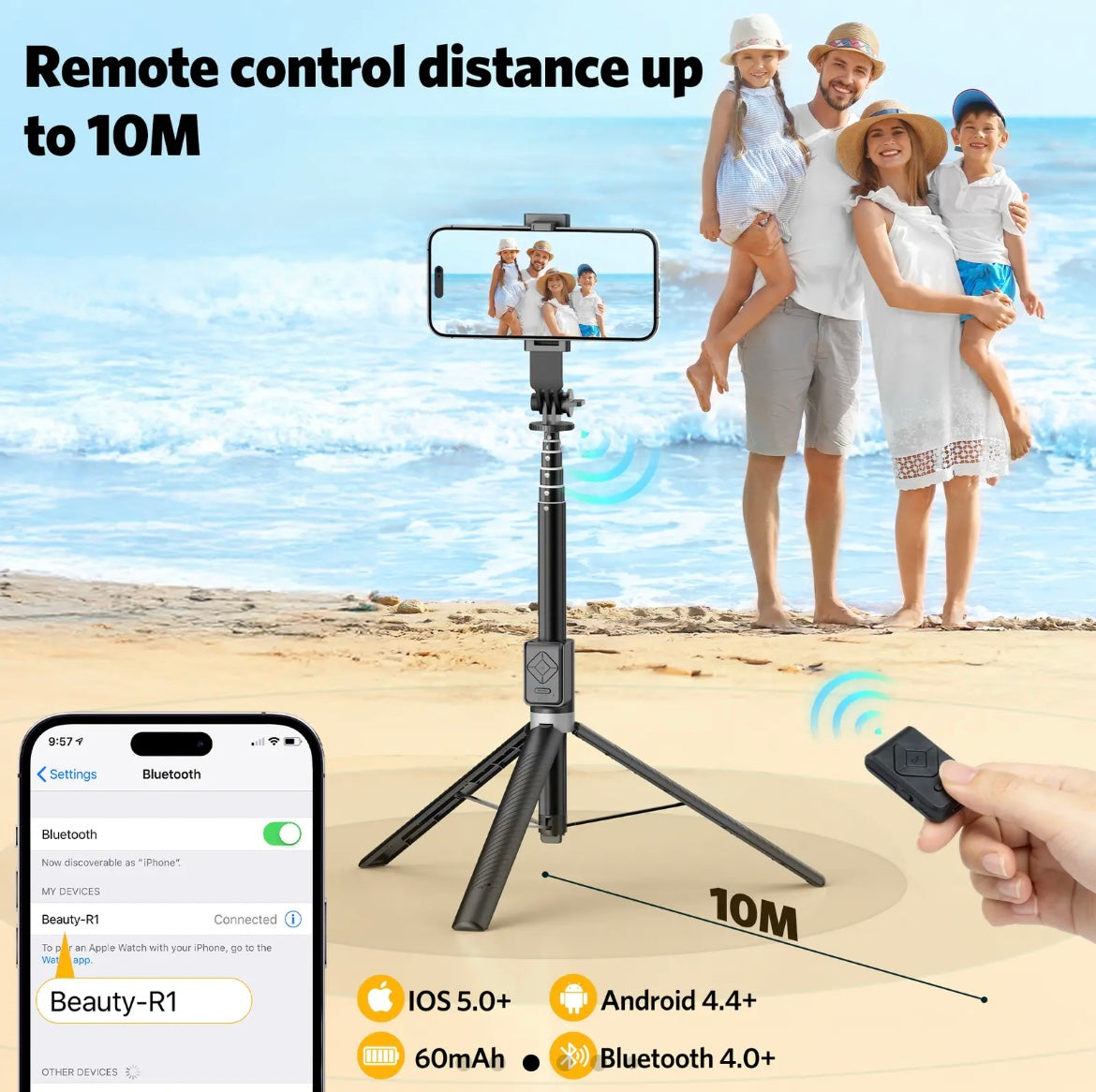 Flexible Tripod with Ring Light