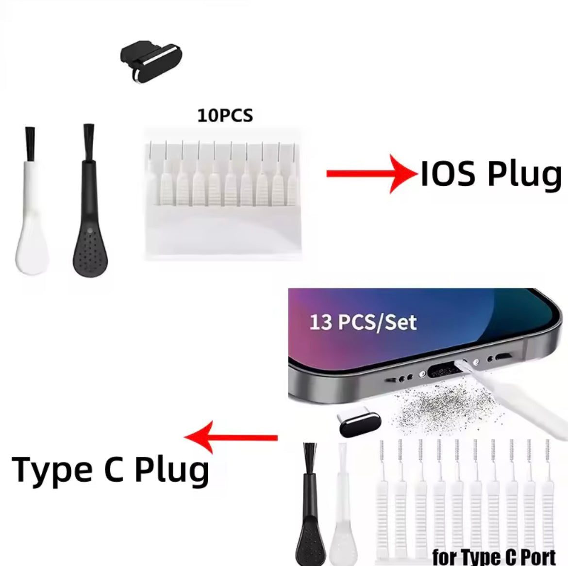Earphone and Charger Port Cleaning Brush