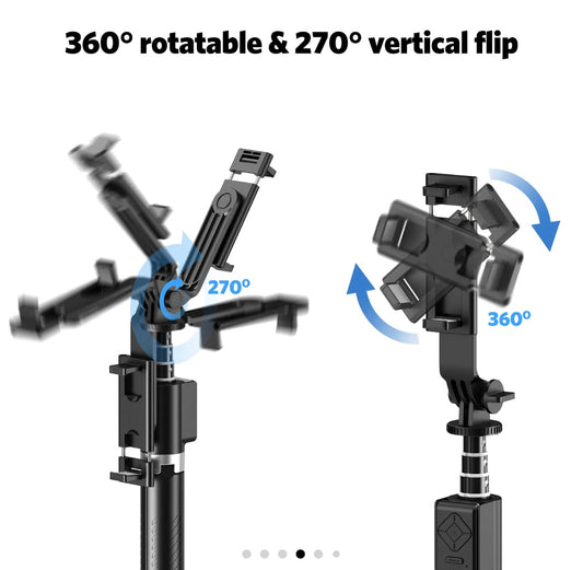 Flexible Tripod with Ring Light