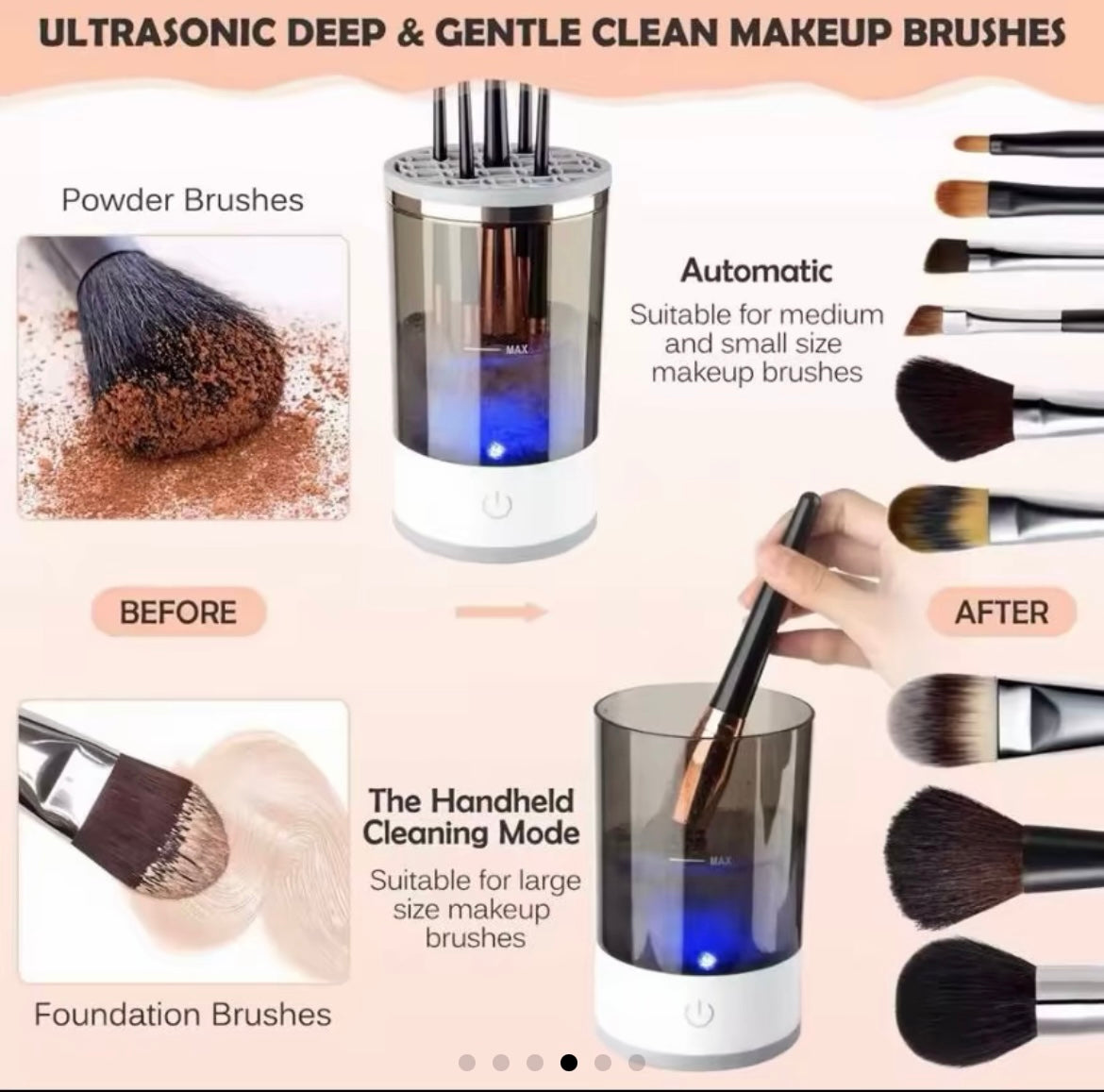 Portable Make-Up Brush Cleaner